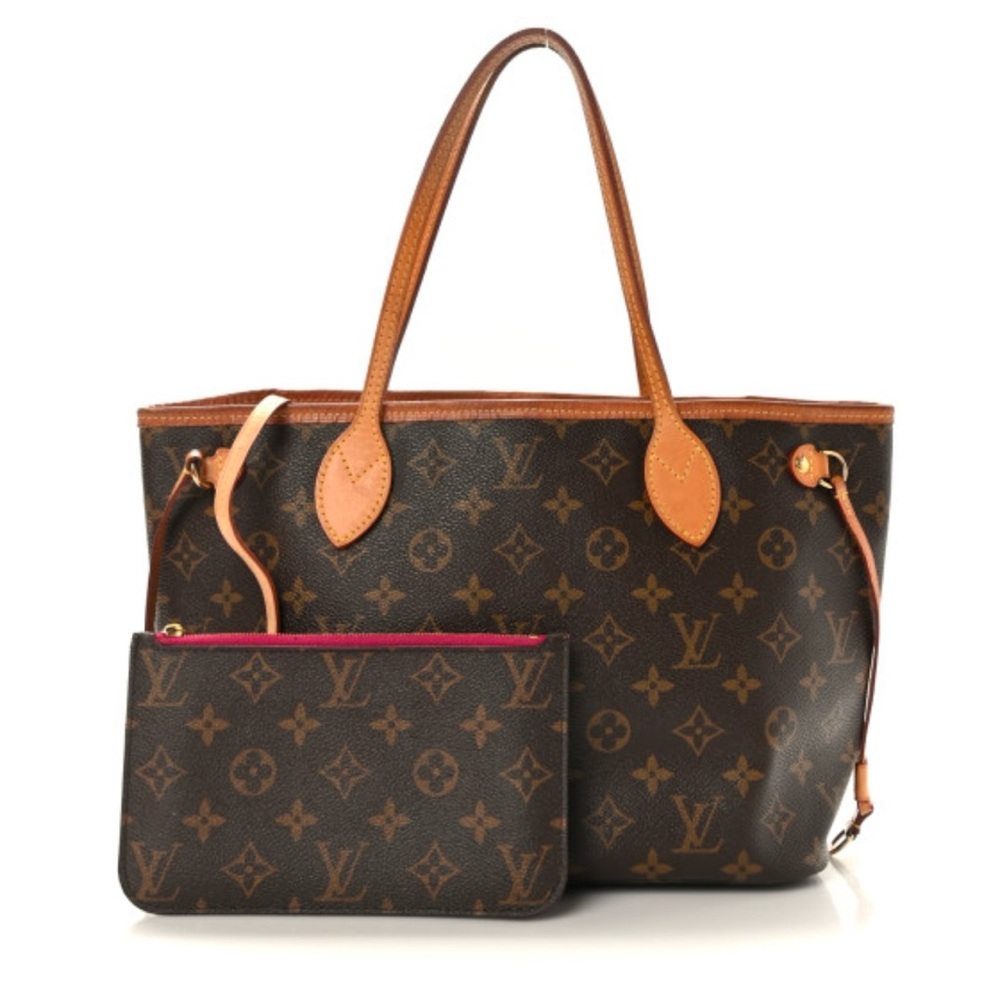 Louis Vuitton Monogram Neverfull PM Tote Bag W/ Pouch